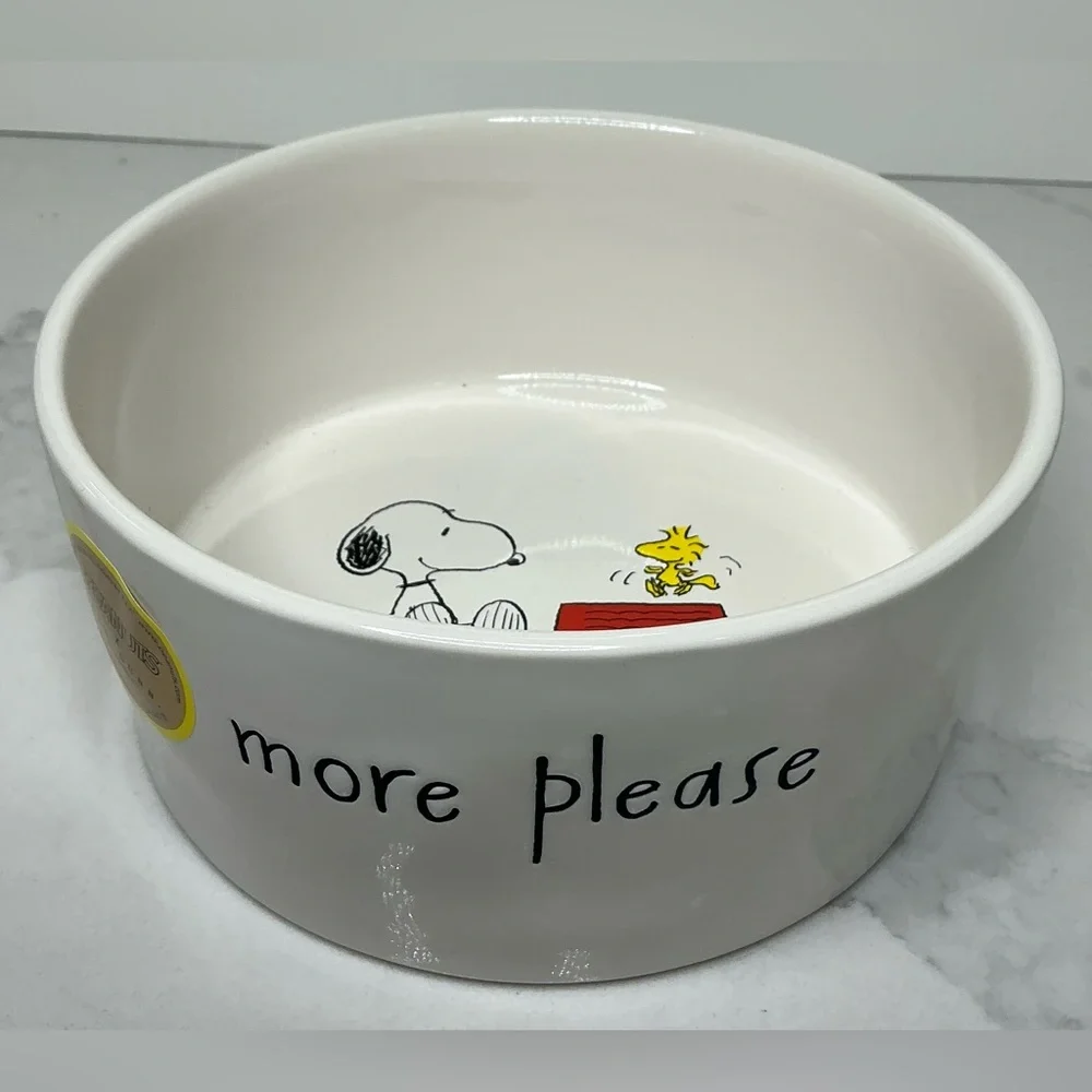 Rae Dunn Pet Dog Bowl PEANUTS 